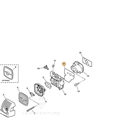ECHO part V103000400 — IPL diagram snippet (6x zoom, amber highlight)