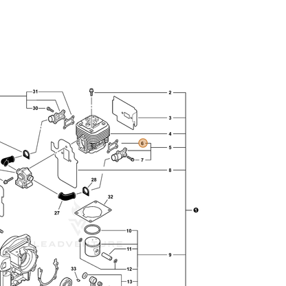 ECHO part V103000440 — IPL diagram snippet (6x zoom, amber highlight)