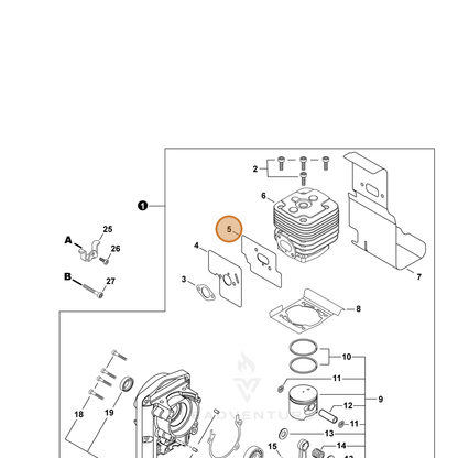 ECHO part V103001770 — IPL diagram snippet (6x zoom, amber highlight)