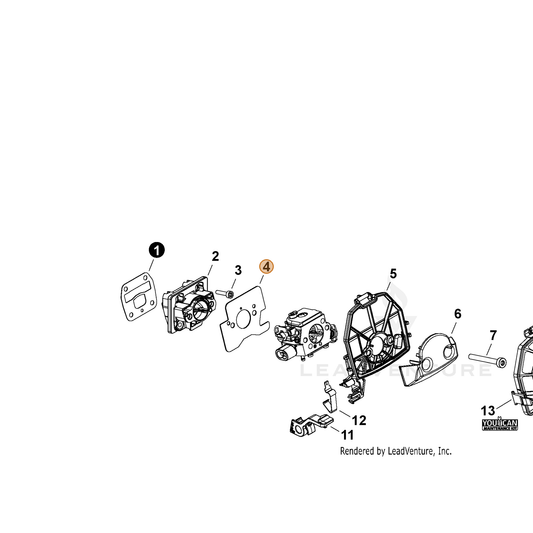 Echo part V103002231 — IPL diagram snippet (6x zoom, amber highlight)