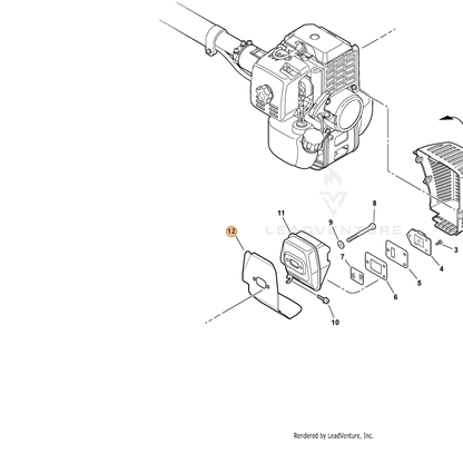 ECHO part V104000270 — IPL diagram snippet (6x zoom, amber highlight)