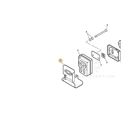 ECHO part V104000510 — IPL diagram snippet (6x zoom, amber highlight)