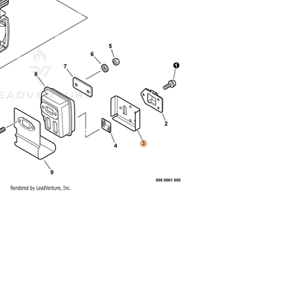 ECHO part V104000790 — IPL diagram snippet (6x zoom, amber highlight)