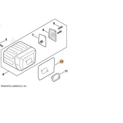 ECHO part V104000920 — IPL diagram snippet (6x zoom, amber highlight)