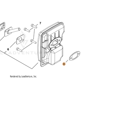 ECHO part V104002270 — IPL diagram snippet (6x zoom, amber highlight)