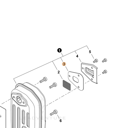ECHO part V104002650 — IPL diagram snippet (6x zoom, amber highlight)