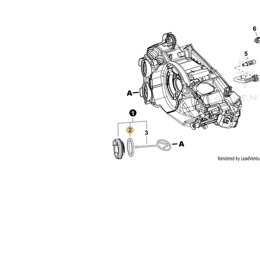 ECHO part V107000180 — IPL diagram snippet (6x zoom, amber highlight)