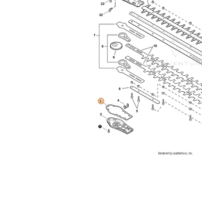 ECHO part V110000060 — IPL diagram snippet (6x zoom, amber highlight)