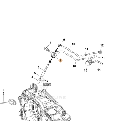 ECHO part V137000140 — IPL diagram snippet (6x zoom, amber highlight)