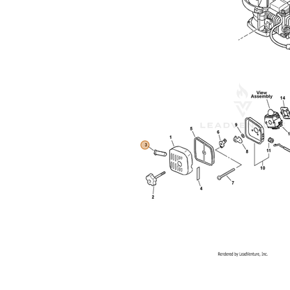 ECHO part V141000010 — IPL diagram snippet (6x zoom, amber highlight)