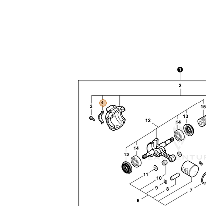 ECHO part V150001670 — IPL diagram snippet (6x zoom, amber highlight)