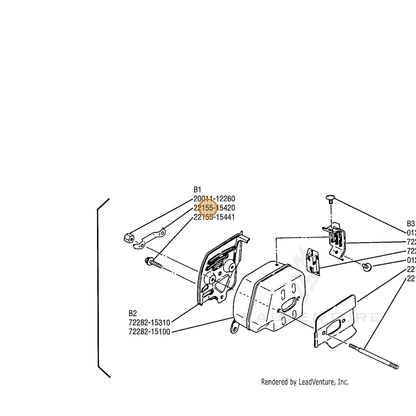 Echo part V150002510 — IPL diagram snippet (6x zoom, amber highlight)
