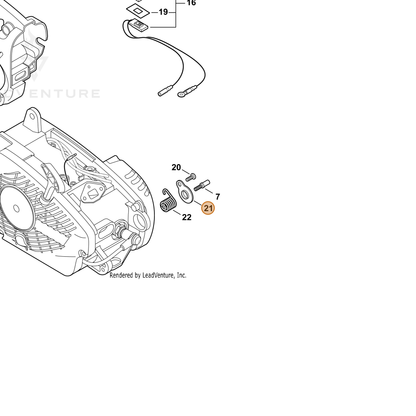 ECHO part V150003810 — IPL diagram snippet (6x zoom, amber highlight)