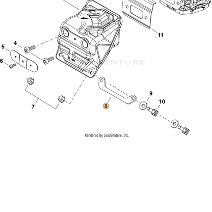 ECHO part V150004750 — IPL diagram snippet (6x zoom, amber highlight)