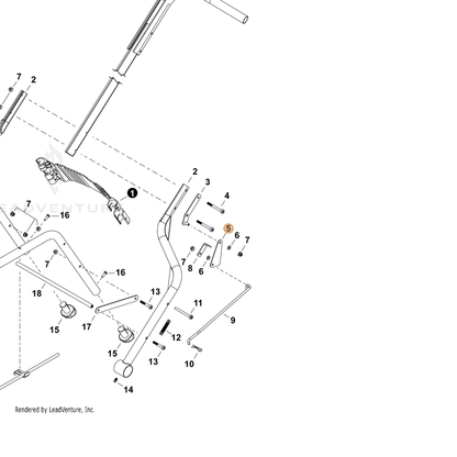 ECHO part V150004990 — IPL diagram snippet (6x zoom, amber highlight)
