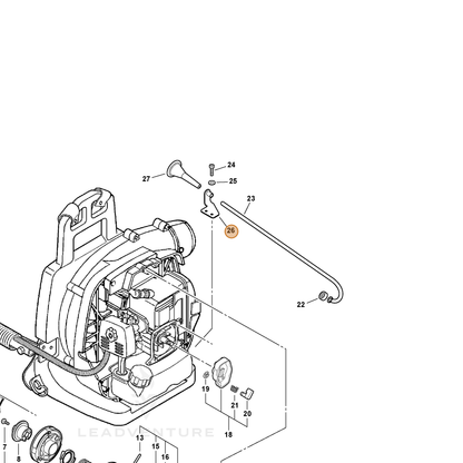 ECHO part V152000900 — IPL diagram snippet (6x zoom, amber highlight)