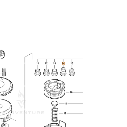 ECHO part V160000190 — IPL diagram snippet (6x zoom, amber highlight)
