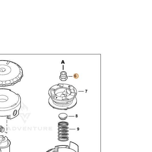 Echo part V160000360 — IPL diagram snippet (6x zoom, amber highlight)
