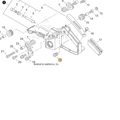 ECHO part V162000040 — IPL diagram snippet (6x zoom, amber highlight)
