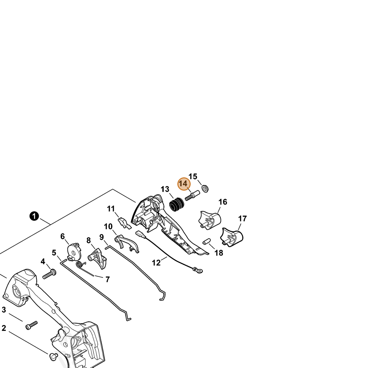 ECHO part V202000000 — IPL diagram snippet (6x zoom, amber highlight)