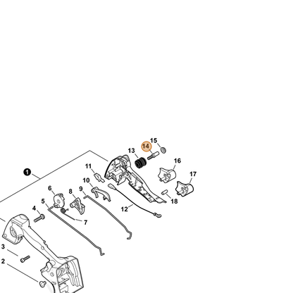 ECHO part V202000000 — IPL diagram snippet (6x zoom, amber highlight)