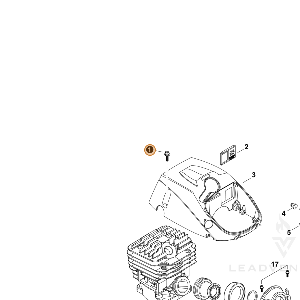 ECHO part V202000690 — IPL diagram snippet (6x zoom, amber highlight)