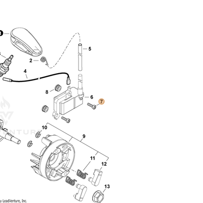 ECHO part V202000750 — IPL diagram snippet (6x zoom, amber highlight)
