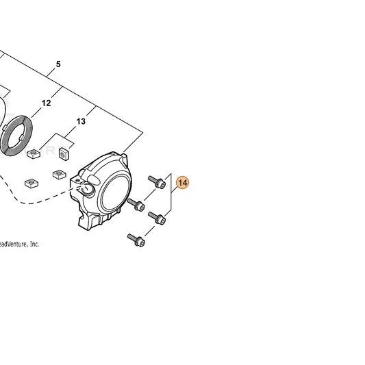 ECHO part V202000830 — IPL diagram snippet (6x zoom, amber highlight)