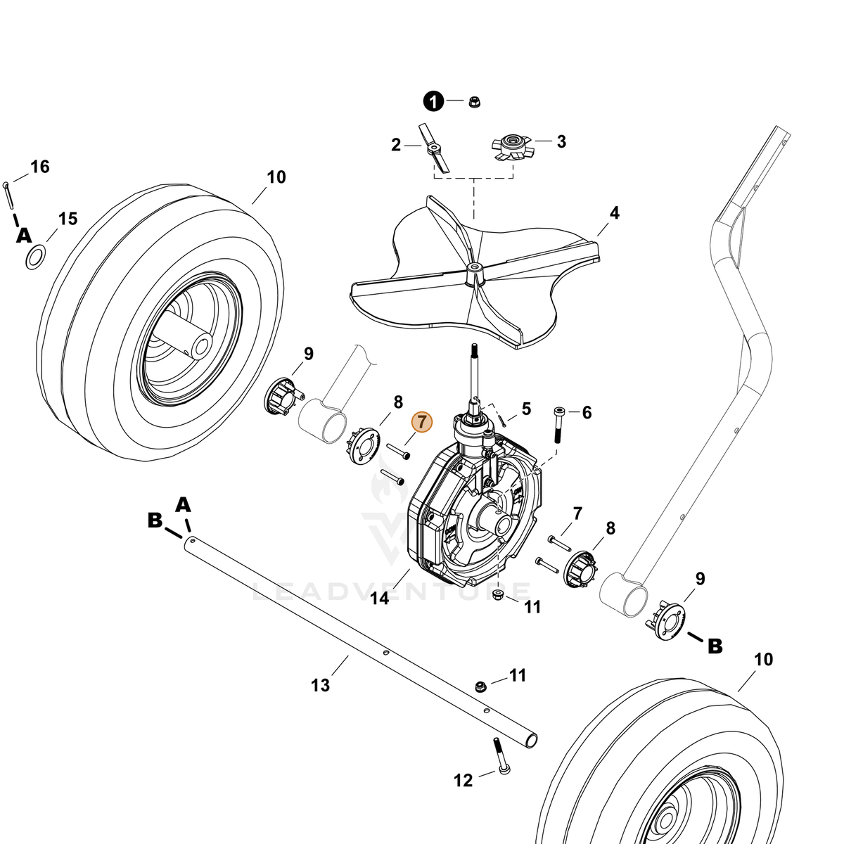ECHO part V202000860 — IPL diagram snippet (6x zoom, amber highlight)
