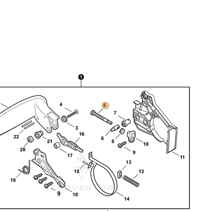 ECHO part V203000041 — IPL diagram snippet (6x zoom, amber highlight)