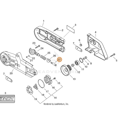 ECHO part V203000070 — IPL diagram snippet (6x zoom, amber highlight)