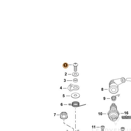 ECHO part V203000080 — IPL diagram snippet (6x zoom, amber highlight)