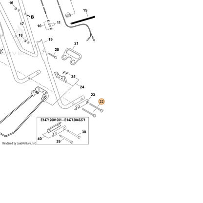 ECHO part V203002310 — IPL diagram snippet (6x zoom, amber highlight)