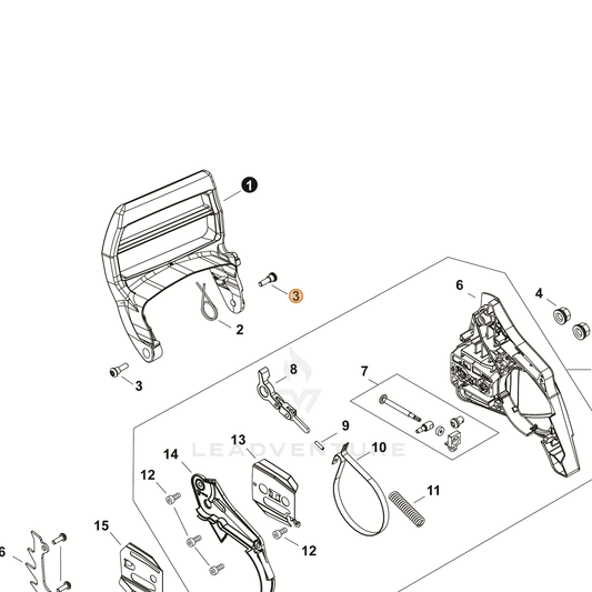Echo part V203002660 — IPL diagram snippet (6x zoom, amber highlight)