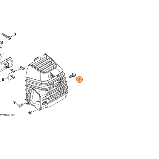 Echo part V203002670 — IPL diagram snippet (6x zoom, amber highlight)