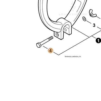 ECHO part V204000250 — IPL diagram snippet (6x zoom, amber highlight)