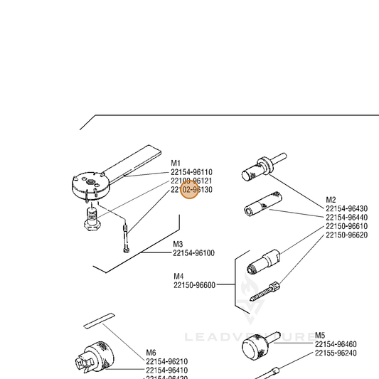 Echo part V204001420 — IPL diagram snippet (6x zoom, amber highlight)
