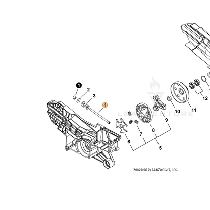 ECHO part V204001680 — IPL diagram snippet (6x zoom, amber highlight)
