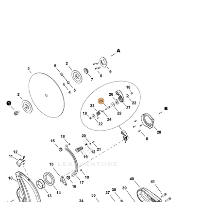 ECHO part V204001810 — IPL diagram snippet (6x zoom, amber highlight)