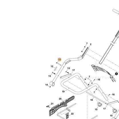 ECHO part V204001960 — IPL diagram snippet (6x zoom, amber highlight)