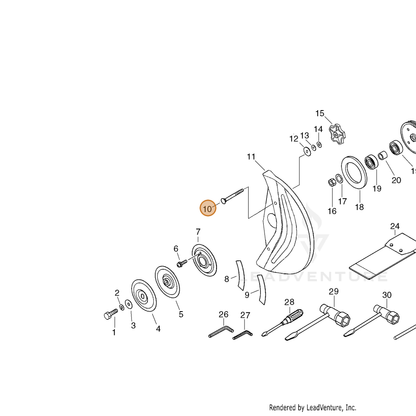 ECHO part V205000300 — IPL diagram snippet (6x zoom, amber highlight)