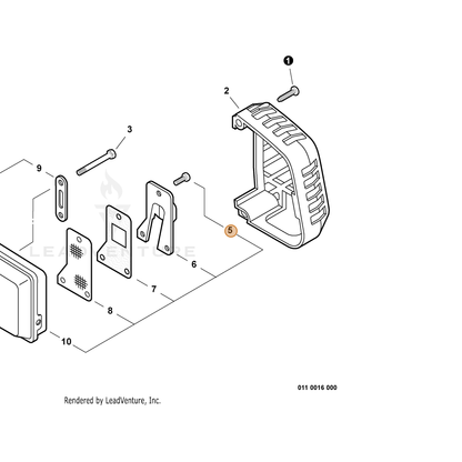 ECHO part V252000030 — IPL diagram snippet (6x zoom, amber highlight)