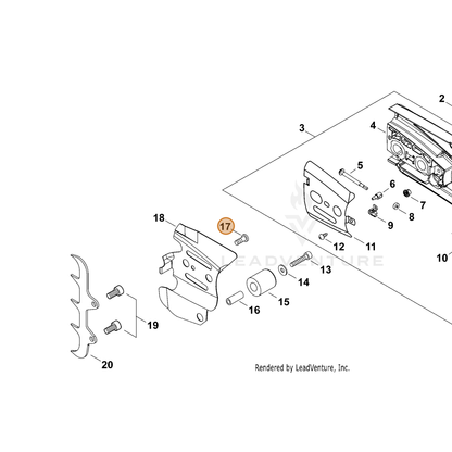 ECHO part V252000470 — IPL diagram snippet (6x zoom, amber highlight)