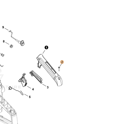 ECHO part V252000800 — IPL diagram snippet (6x zoom, amber highlight)