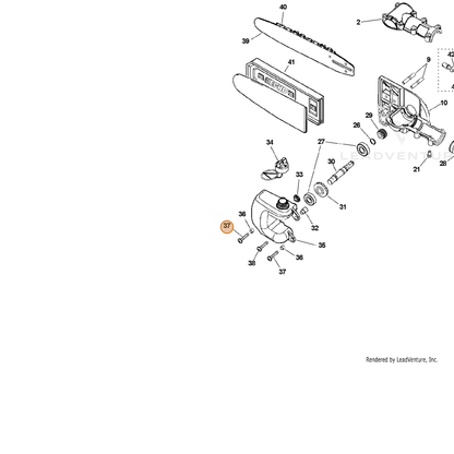 ECHO part V253000030 — IPL diagram snippet (6x zoom, amber highlight)