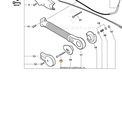 ECHO part V253000110 — IPL diagram snippet (6x zoom, amber highlight)