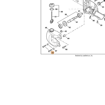 ECHO part V253000230 — IPL diagram snippet (6x zoom, amber highlight)
