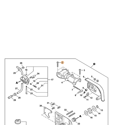 ECHO part V253000240 — IPL diagram snippet (6x zoom, amber highlight)