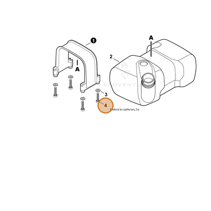 ECHO part V253001030 — IPL diagram snippet (6x zoom, amber highlight)