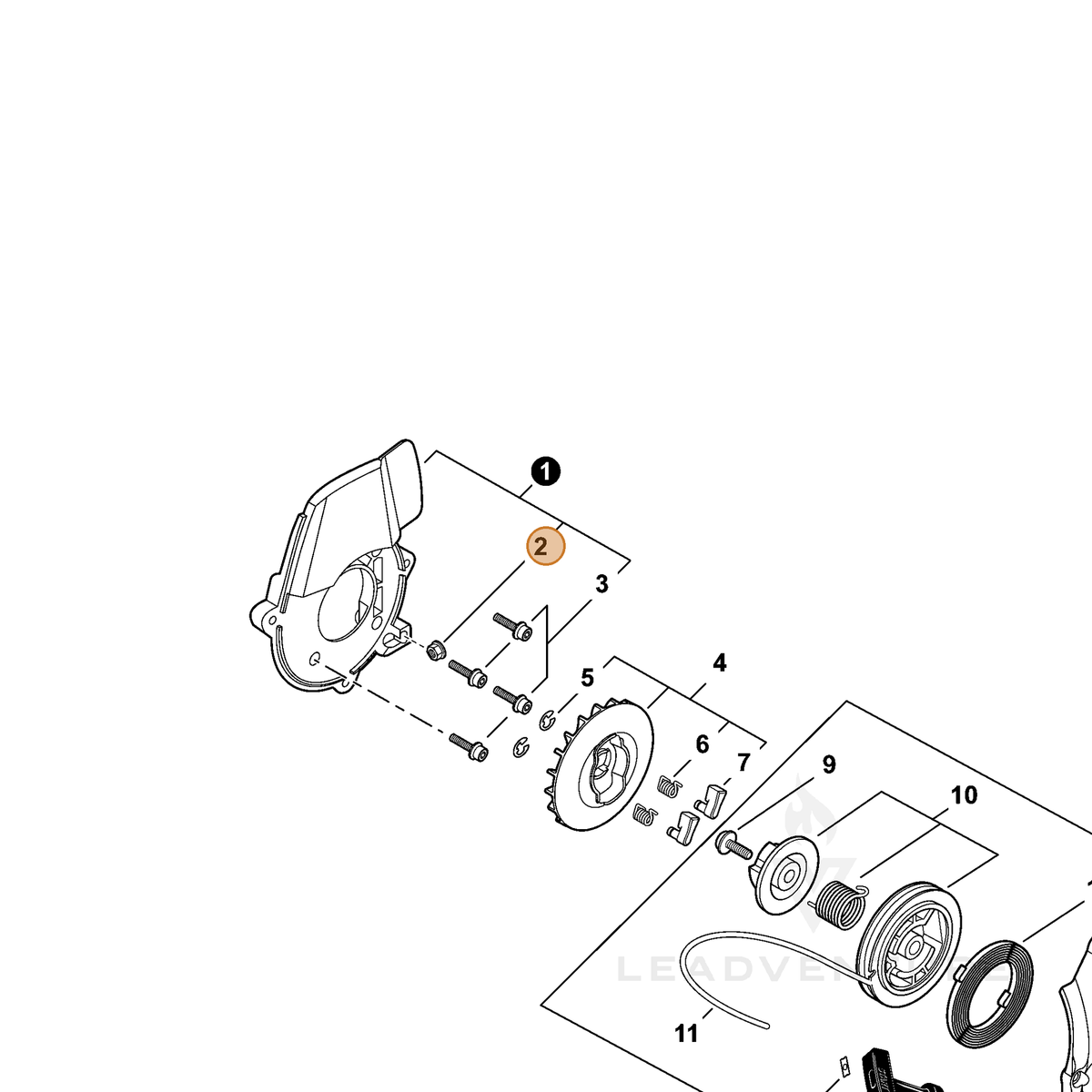 ECHO part V263000070 — IPL diagram snippet (6x zoom, amber highlight)